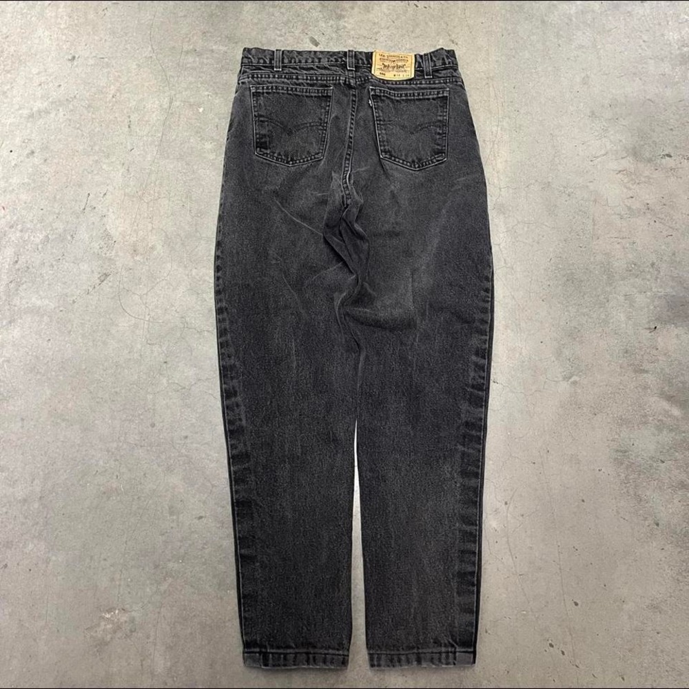 Vintage USA made Levi's 550 black tab black faded jeans‎